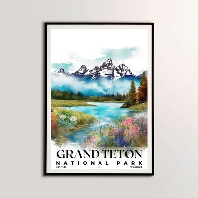 Grand Teton National Park Poster, Travel Art, Office Poster, Home Decor | S4 - image1